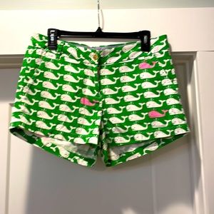 Cute!! Pink green white whale chino